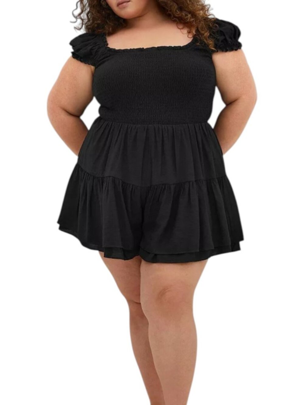 City Chic Plus Size Zuri Playsuit - Black XL US 22 NWT MSRP $129